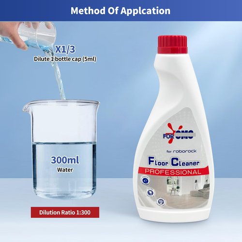 fepoch 2 Bottle Original Scent Floor Cleaning Solution - For Roborock Robot Vacuum & Mop, Deep Cleans Hard Floors, Works With All Mopping Robot Vacuums