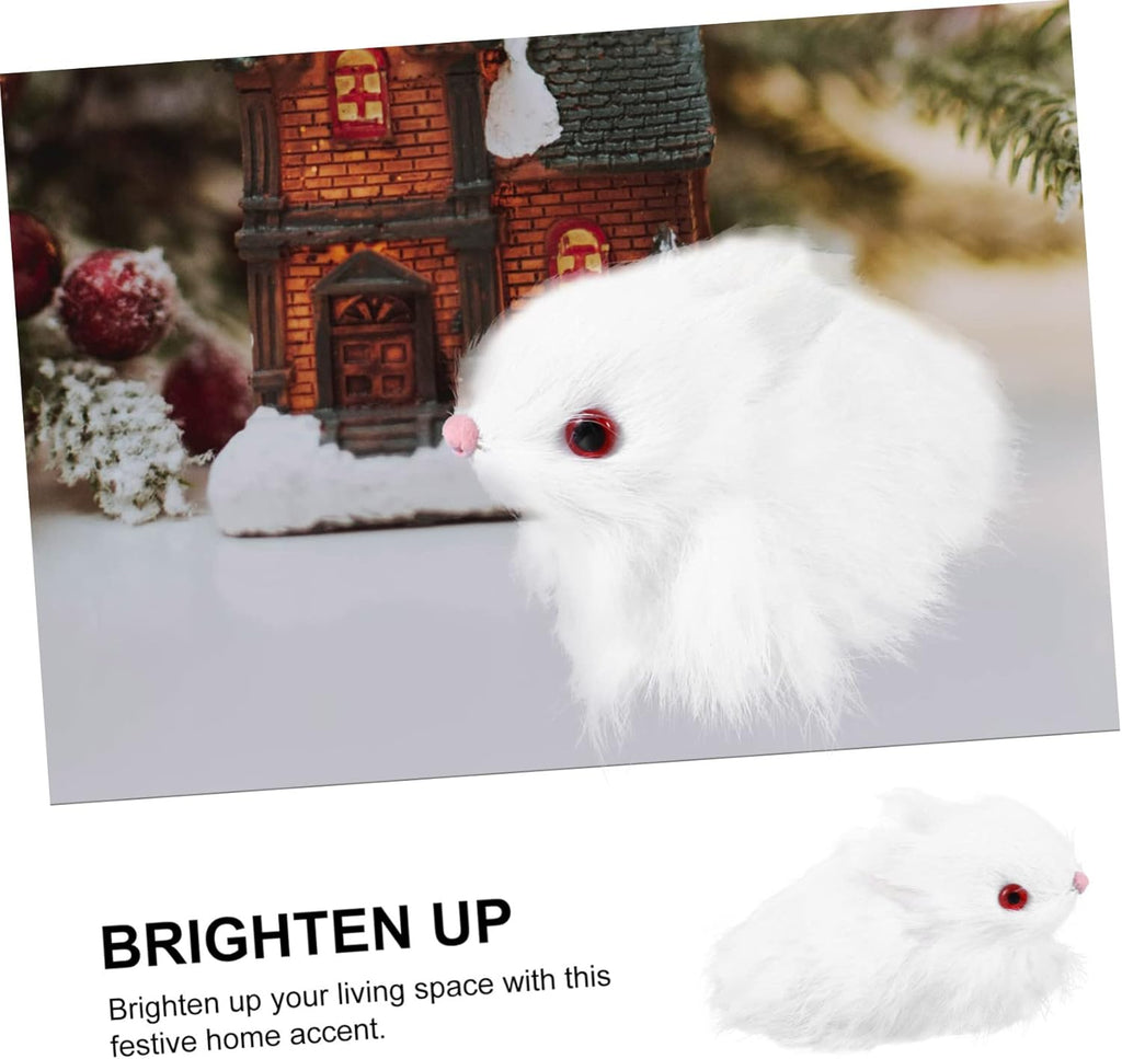 Skiennix Realistic Bunny Figurine - Cute Easter Ornament for Home Decoration | Perfect for Festive Celebrations