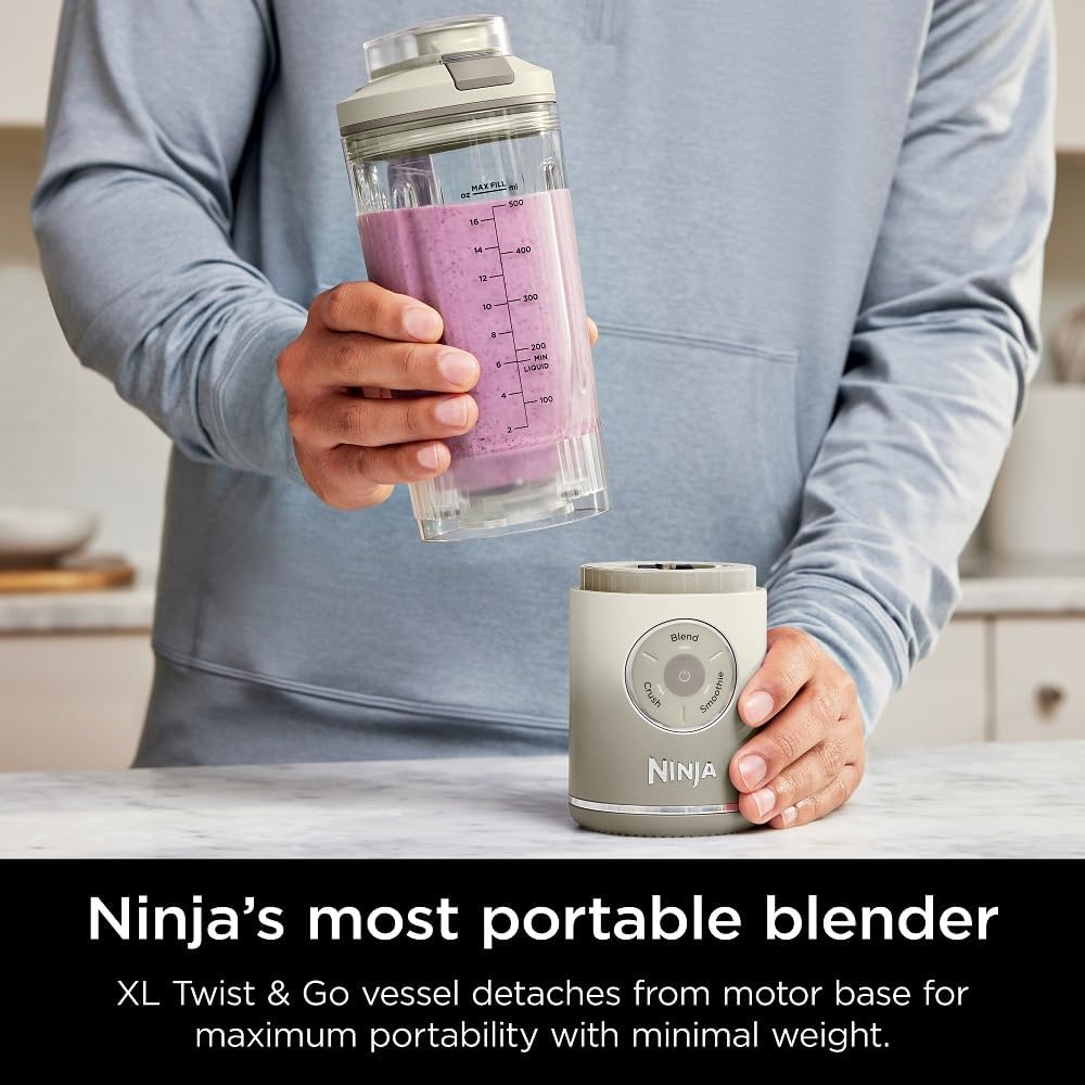 Ninja BC251IV Blast Max Cordless Blender - Smoothies & Ice Crushing, 22 oz. Cream Vessel - Certified Refurbished