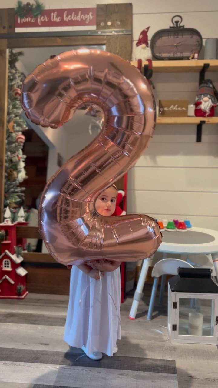 Rose Gold Number 12 Balloon - 40 Inch 12th Birthday Decoration for Girls & Boys