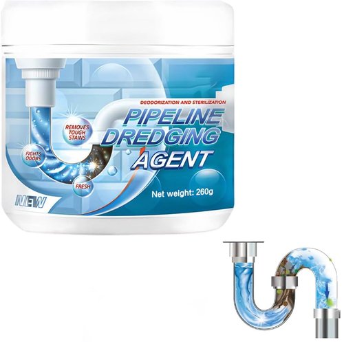 Sink Drain Hair Clog Remover Cleaner, Powerful Unclogging Sink Hair Cleaner, Bathroom Shower Pipeline Dredging Agent, Drain Opener for Kitchen (260g)