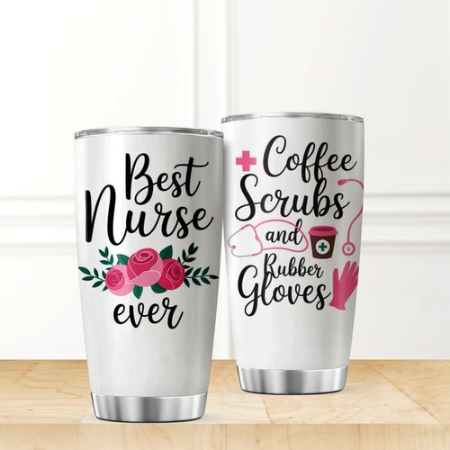 CUBICER Nurse Coffee Tumbler - 20 Oz Stainless Steel Travel Mug for Medical Professionals | Gift for Nurses