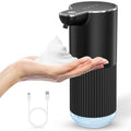 Automatic Foaming Soap Dispenser, Temracha 11.8 oz Touchless Foam Hand Dish Soap Dispenser, 4-Level Adjustable, Wall Mounted, Rechargeable, for Bathroom, Kitchen, Office