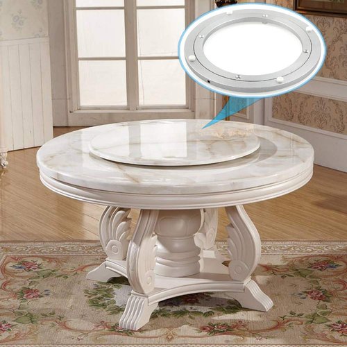 Dailydanny Aluminum Heavy Duty Lazy Susan Rotating Turntable Bearing Swivel Plate Hardware for Dining-Table (24 inch (12mm))
