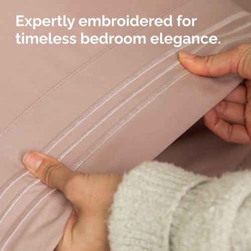 King Standard Pillow Cases - Soft Hotel Quality Covers for Comfy Bedding | Set of 4 - Mauve