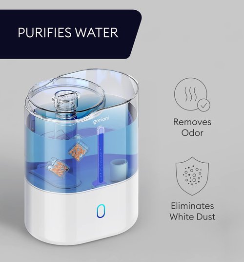 Humidifier Water Cartridge (2-Pack) Compatible with LEVOIT, GENIANI, EVERLASTING, Universal Humidifier Cleaner, Demineralization Cleaning Cartridges - Water Replacement Tablets