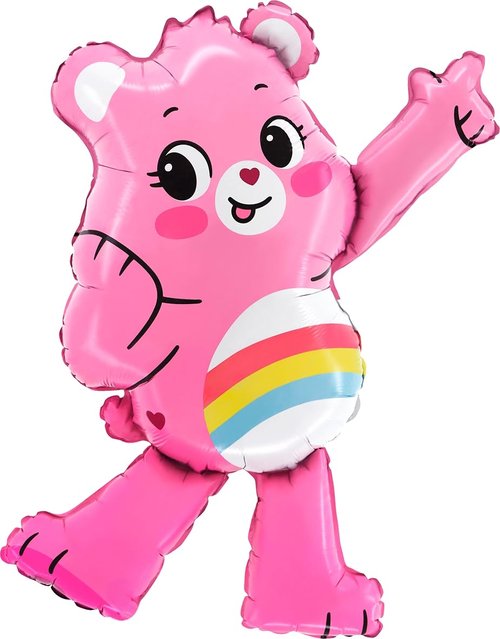 Toyland® 75cm (29") Cheer Bear Foil Balloon - Care Bears Shaped Character Balloons