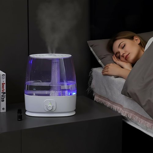 6L Humidifier for Large Room - Cool Mist Ultrasonic with 60H Runtime, Top Fill, Whisper Quiet ≤28dB, Auto Shut-Off, Essential Oil Diffuser & Night Light for Baby Nursery Bedroom Office
