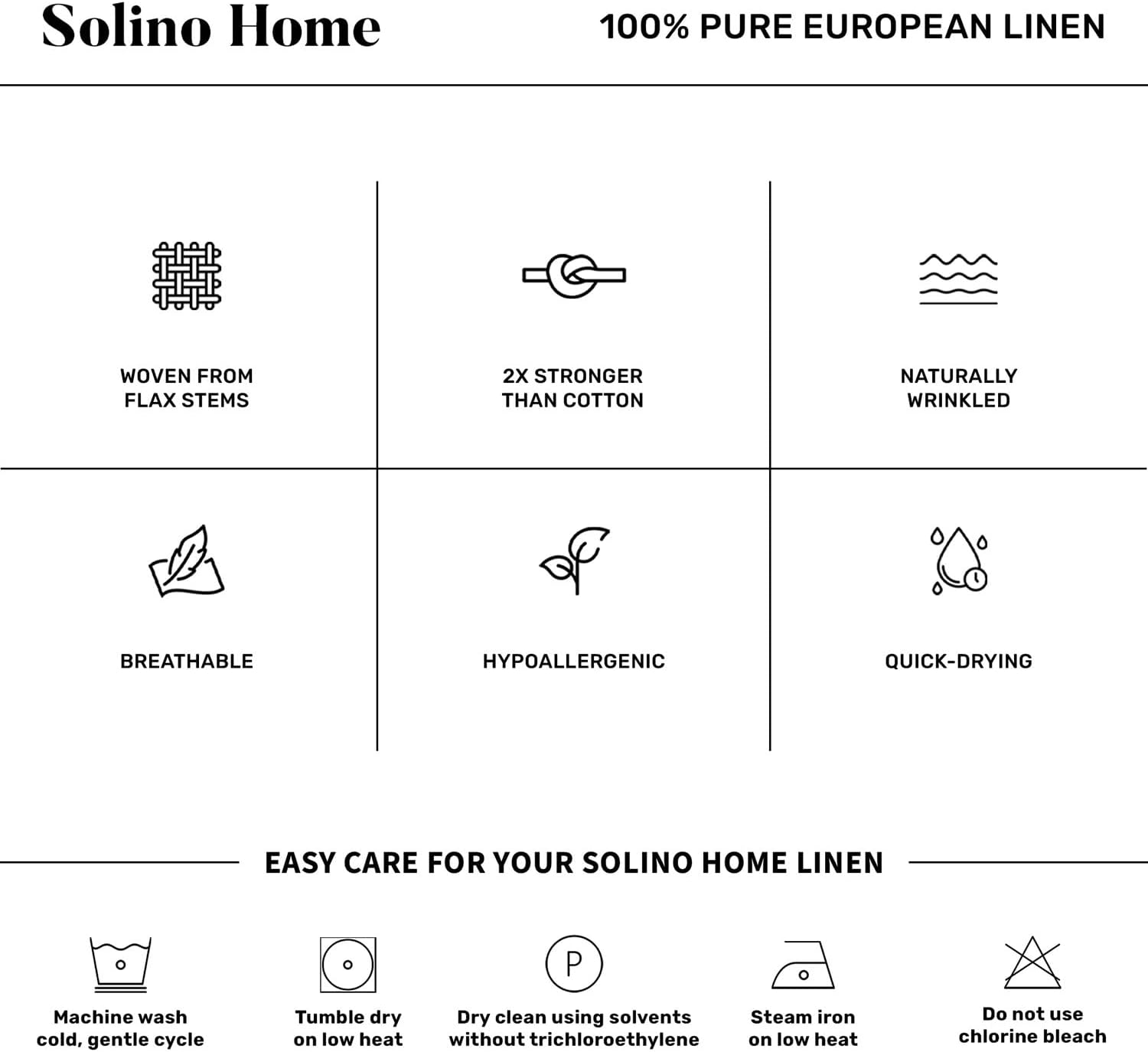 Solino Home Ivory Table Runner - 100% Pure Linen, 14 x 90 Inches for Dining & Special Occasions