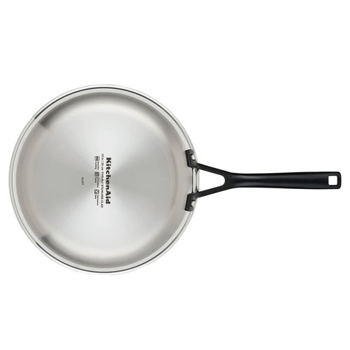 KitchenAid 30051 5-Ply Clad Polished Stainless Steel Frying Pan Set/Skillets, 8.25 Inch and 10 Inch - Polished Stainless Steel