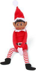 Christmas Elf Behaving Badly Plush Toy - Naughty Bendy Doll for Holiday Fun | 12 Inches (Brown)