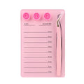 Mekupeu Acrylic Eyelash Extension Pallet Kits, Grafting False Eyelash Organizer Extension Pad Lash Tray,Magnetic Tweezer Holder - Durable Eyelash Extension Storage Organizer (Pink sets)