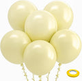 Bezente 18-Inch Pastel Yellow Balloons - 30 Pack of Thick Latex Balloons for Birthday & Wedding Decor