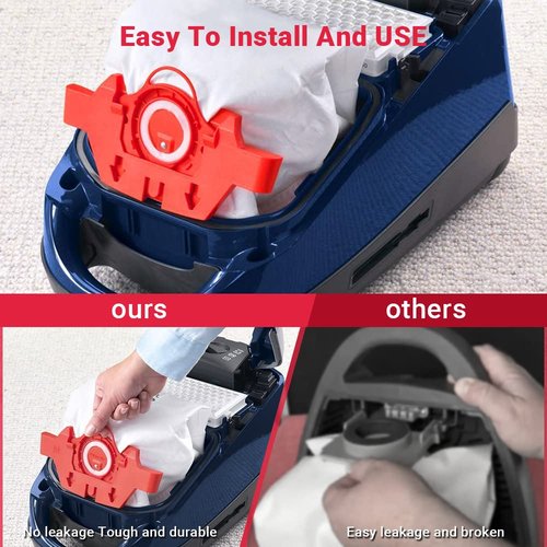 Hongfa Canister Vacuum Cleaner Bags for Miele Type FJM, 15 Packs AirClean 3D Efficiency Dust Bag Compatible with Miele Compact C2 Compact C1 S6000-S6999 S4000-S4999,S700 S500-S578 Vacuum Cleaner