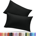 Utopia Bedding Standard Pillow Cases - Soft Brushed Microfiber - 2 Pack, Fade Resistant, 20" x 26", Black