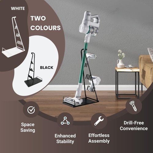 IZSOHHOME Universal Vacuum Stand,Storage-Stand-Docking-Station-Holder,Stable Metal Storage Bracket Stand Holder,Compatible with Dyson,Hoover, Eureka, Rainbow,Shop VAC and Most Stick Vacuum(Black)