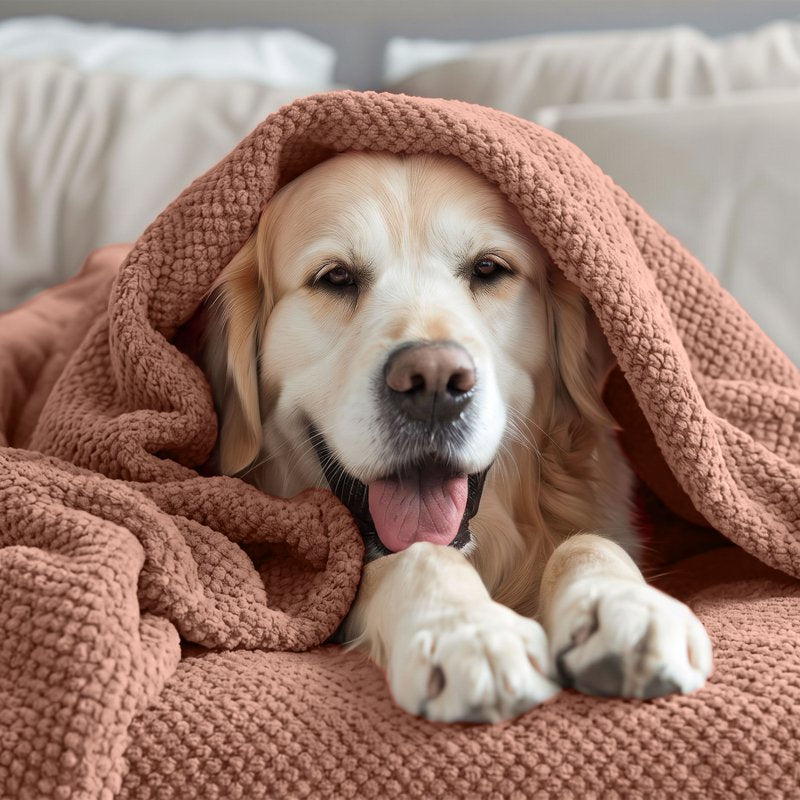 Queen Plush Texture Blanket - Ultra Soft All-Season Throw - Copper, Full/Queen