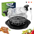 Chicken Shredder Tool Twist Large Black, 10” BPA-Free Meat Shredder for Chicken Breast Pork Beef, Manual Food Shredder with Brush, Anti-Slip, Ergonomic Handle, Fast Shredding for Kitchen & Meal Prep