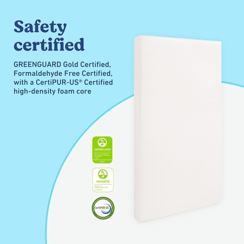 Graco Premium Crib & Toddler Mattress - GREENGUARD Gold Certified, Waterproof & Machine Washable Cover, Fits Standard Cribs