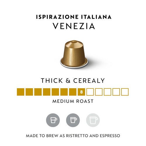 Nespresso Ispirazione Venezia Medium Roast Coffee Pods - 50-Count Espresso Capsules