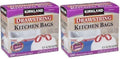 Kirkland Signature Kitchen Trash Bags - 13 Gallon, 200 Count | Durable Drawstring Design
