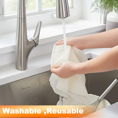 [12 PCS] Reusable Cheese Cloths, 20x20 Inch, 100 Percent Unbleached pure Cotton Cheese Cloth for Straining, 100 Grade Cheesecloth Hemmed Edges for Cooking, Baking, Juicing
