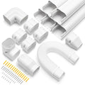 Windspeed Mini Split Line Set Cover 3" 10Ft AC Line Pipe Duct Cover for Outside Units Mini Split Wall , Air Central Conditioner, HAVC and Heat Pumps