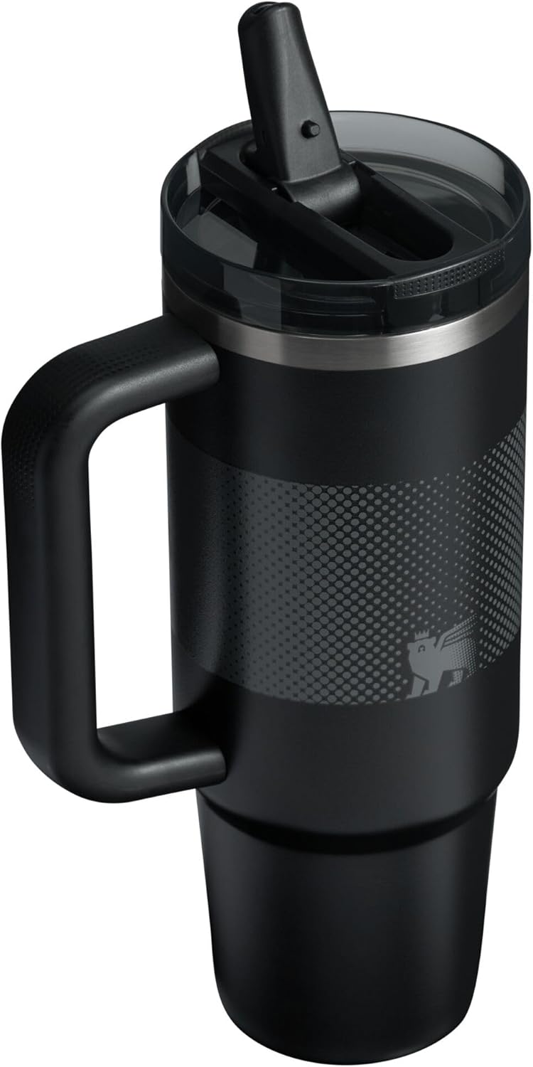 STANLEY Quencher ProTour 30 oz Tumbler - Leakproof Lid, Built-In Straw & Handle | Insulated, BPA-Free, Black Fade