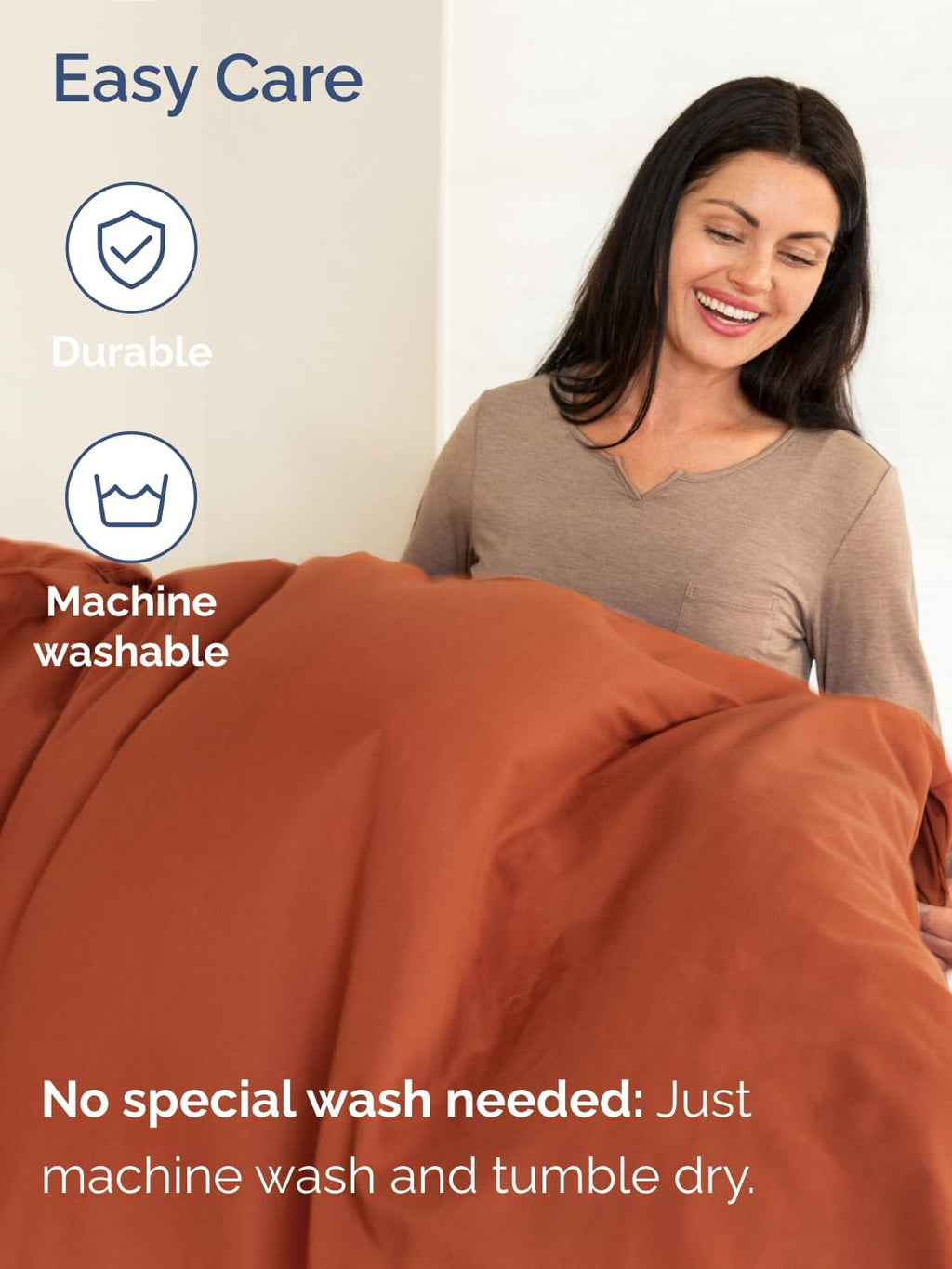 Skiennix Extra Deep Twin XL Sheet Set - 4-Piece Breathable Cooling Bedding - Soft, Wrinkle-Free Terracotta