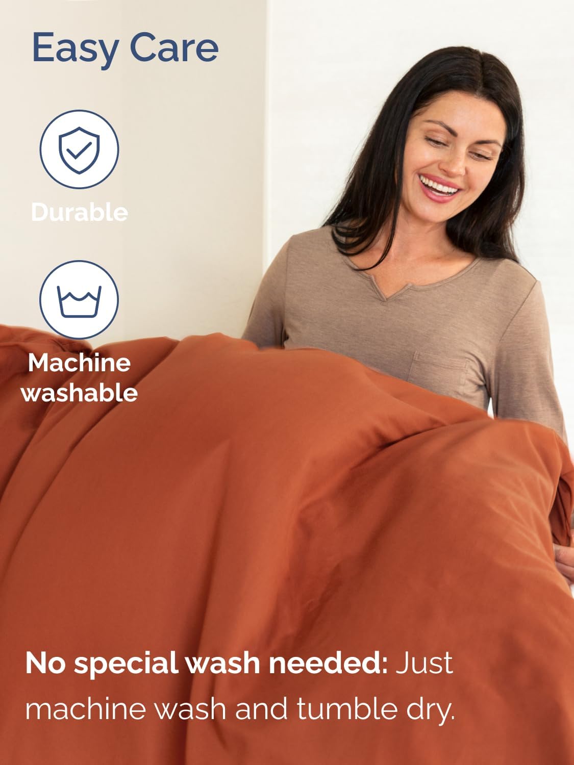 Skiennix Extra Deep Twin XL Sheet Set - 4-Piece Breathable Cooling Bedding - Soft, Wrinkle-Free Terracotta