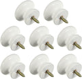Uonlytech Cabinet Knobs - 8Pcs Self-Tapping Solid Wood Round Handles for Easy Installation | Durable Furniture Pulls