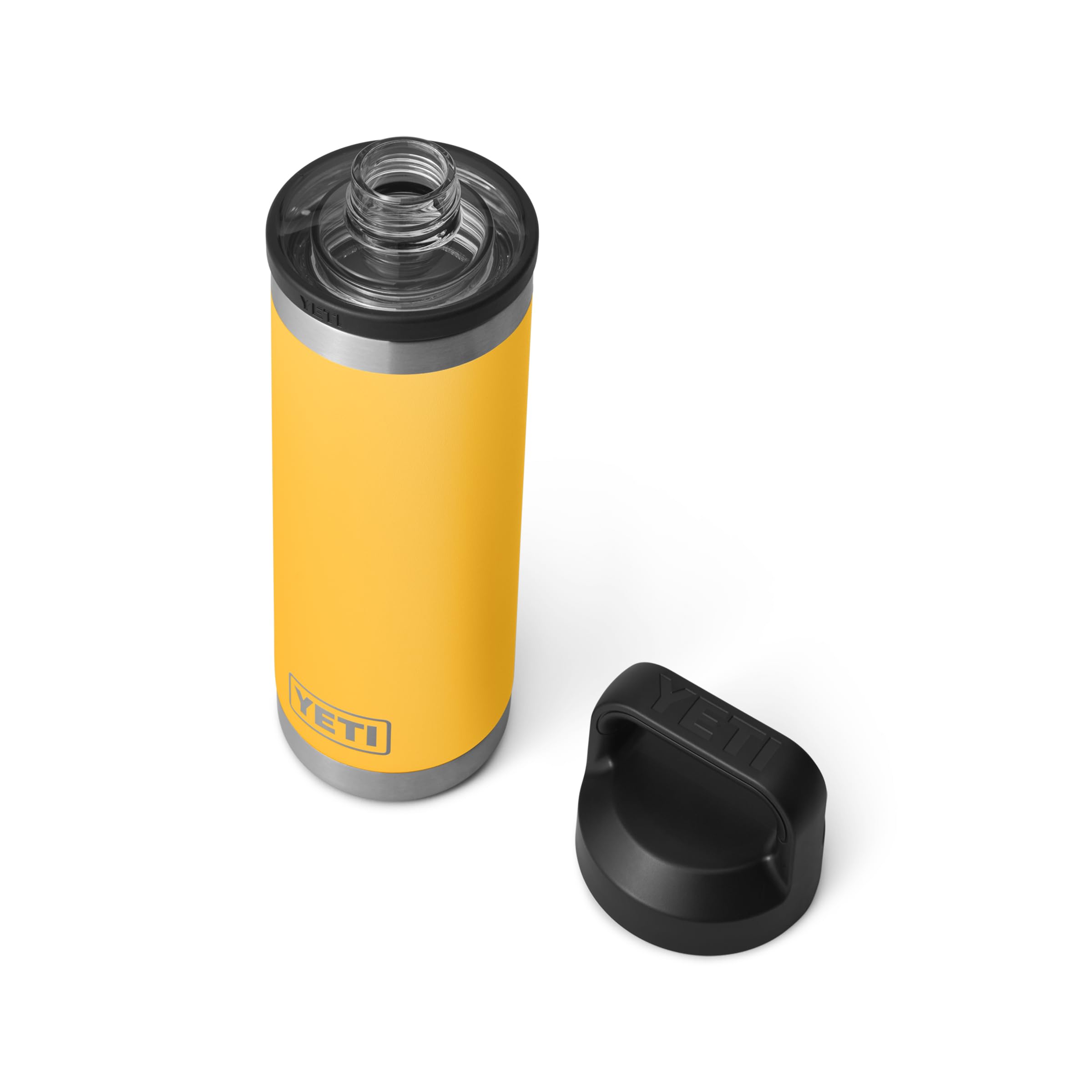 YETI Rambler 18 oz Bottle, Leakproof, Vacuum Insulated, Stainless Steel with Chug Cap, Alpine Yellow