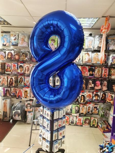 Number 8 Balloon - Night Blue 40 Inch Birthday Decoration for Girls | Perfect 8th Birthday Party Supplies