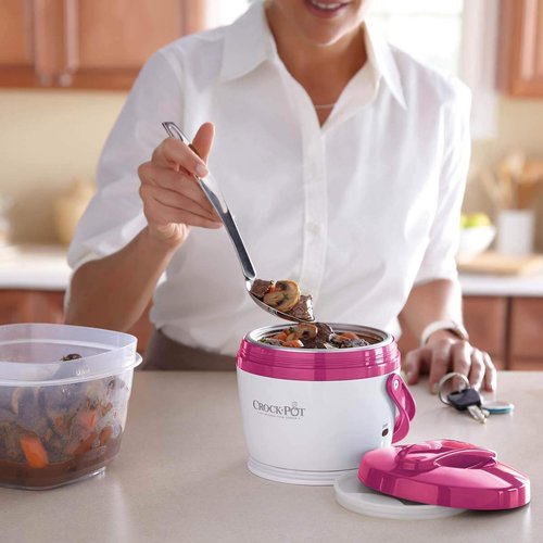 Crock-Pot SCCPLC200PK-NP Lunch Crock Food Warmer, Pink, 20oz