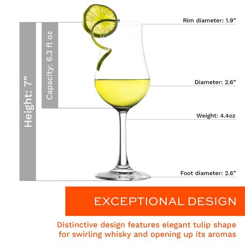 Stölzle Lausitz Set of 6 Brandy Glasses (CLASSIC). Dishwasher Safe Liqueur Glasses (6.25 Fl oz). Durable Bourbon Snifter Glass - Genuine Stölzle Glassware