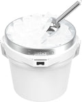 Barbarian Beverage Bucket, Double-Wall Vacuum Insulated Ice Bucket with Lid, Extra Large 7 Litre Capacity with Ice Scoop and Built-In Bottle Opener, White
