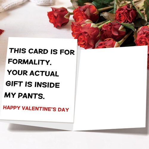 YiKaLus Naughty Valentine's Day Card for Her,Funny Valentines Day Card for Girlfriend,Sexy Anniversary Card for Wife