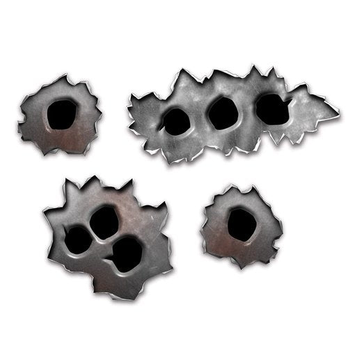 Beistle Bullet Holes Peel 'N Place Stickers Pack of 4