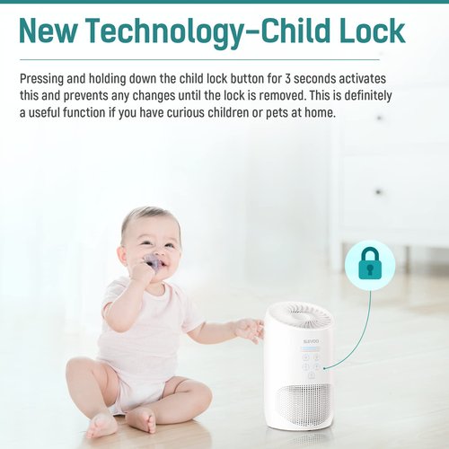 Slevoo Air Purifiers for Bedroom Pets in Home, 2025 New Upgrade H13 True HEPA Air Purifier with Fragrance Sponge, Effectively Gether Fine Particles, Smoke, Pet Dander, Odors, White