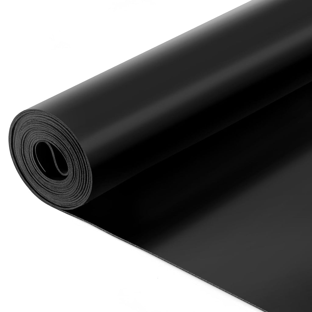 Skiennix Neoprene Rubber Sheet - 1/16 Inch Thick, 16" W x 118" L | Durable Gasket Strip for DIY Projects, Mats, Seals, Crafts, Flooring - Black