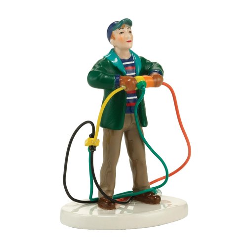 Department 56 Snow Village National Lampoon's Christmas Vacation Accessories Fire it Up Dad Figurine, 1.38 Inch, Multicolor