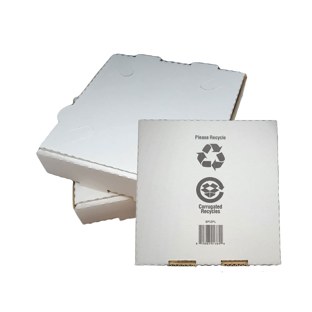 DHG PROFESSIONAL 50 Pack Corrugated Pizza Box - White Cardboard (10" x 10")