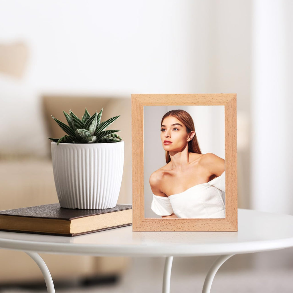 Uonlytech LED Glowing Photo Frame - Stylish Wooden Night Light for Pictures | USB Powered Display