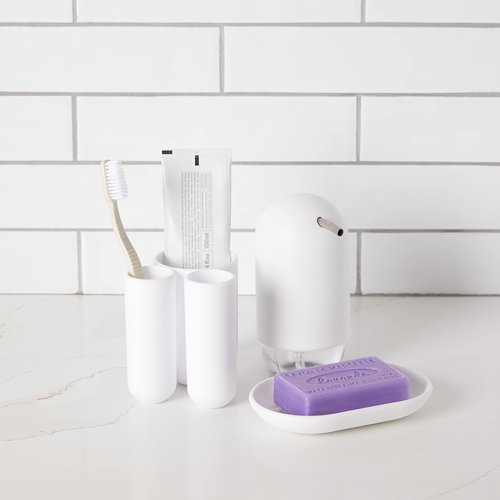 Umbra 023273-660 Touch Collection, 2 ¾ Dia. x 5 ½ inches, White (Pack of 2)