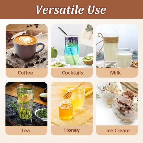 108Pcs 6.3 Inch Kayak Paddle Shaped Wooden Coffee Stirrers - Thick Birch Stir Sticks, Eco-Friendly Biodegradable Beverage Mixer for Coffee, Cocktails, Milk Tea & Hot/Cold Drinks