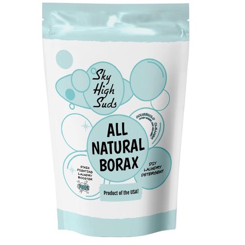 Natural Borax Powder 2 lb - Made in the USA, All-Purpose Cleaner & Laundry Booster, Resealable Eco-Friendly Bag, Multi-Use Household Essential. Due to tariffs packaging may vary.