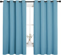 NICETOWN Thermal Insulated Blackout Curtains - Room Darkening Drapes, Teal Blue, Set of 2 (55x68 inches)