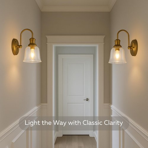 LIGHTACCENTS Clear Glass Ceiling Fan Light Covers – Replacement Lamp Shades for Ceiling Fixtures – Fan Light Globes for LED or Incandescent Bulbs – 4-Pack Clear Dome Set