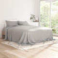 Linen Market - Queen Sheets - Cooling Bed Sheets Set - Deep Pocket Up to 16" - Breathable & Soft Bed Sheets & Pillowcases - Hotel Luxury Silky Soft - Queen Size Bed Sheets Set - 4 Piece, Light Gray