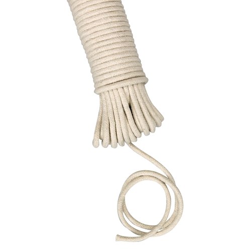 Household Essentials All-Purpose Cotton Clothesline Rope, 100, Off White